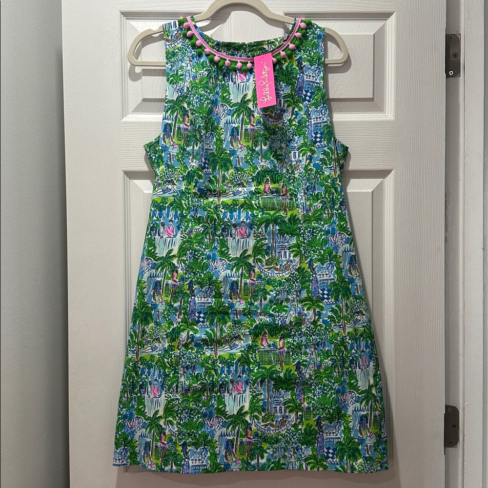 Lilly Pulitzer Green and Blue Patterned Dress